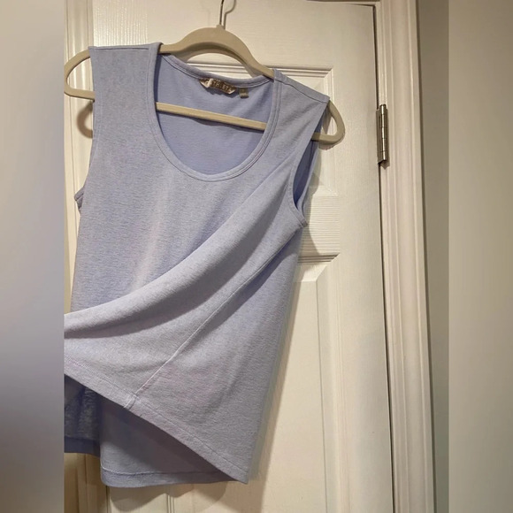 Athleta Light Blue Scoop Neck Soft Modal Pullover Stretch Tank Top Size S - Picture 7 of 8